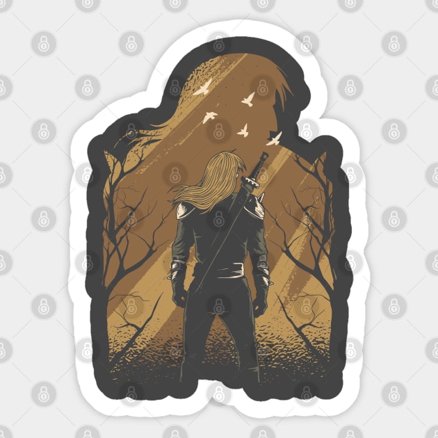 Warrior Silouette Sticker by MimicGaming